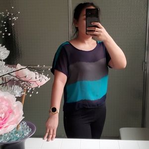 Blue See through t shirt